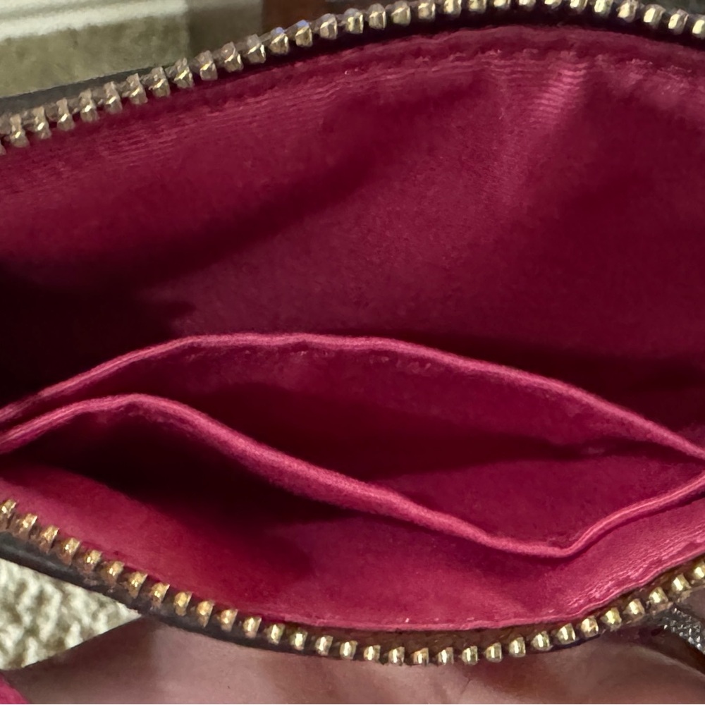 Coach Pink and Brown Wristlet - Picture 3 of 3